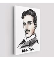 Nikola Tesla Dekoratif Kanvas Tablo-5917
