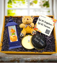 Kişiye Özel Küçük Prens Kar Küresi & Peluş Ayıcık & Kokulu Mum Hediye Seti