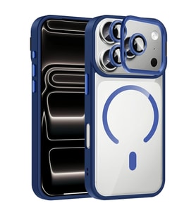 Apple iPhone 17 Pro Kılıf Standlı ve Kamera Lens Hediyeli M-Safe Şarj Özellikli Zore Etro Kapak