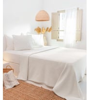 Koza Home Mare %100 Pamuklu Bej Waffle Pike Çift Kişilik 230x245 7501A