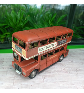 Dekoratif Metal Londra Şehir Otobüsü HK2883 (Bej)