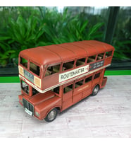 Dekoratif Metal Londra Şehir Otobüsü HK2883 (Bej)