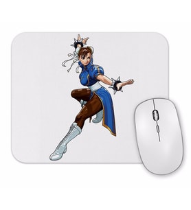 Street Fighter Chun Li Blue Mouse Pad