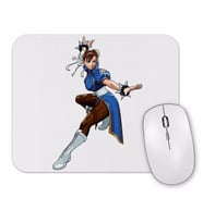 Street Fighter Chun Li Blue Mouse Pad