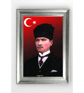 Gümüş Çerçeveli Atatürk Tablo a754