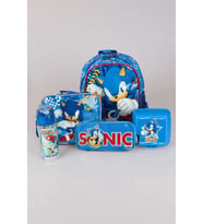 YENİ SEZON LİSANSLI SONIC TEK BÖLMELİ KÜÇÜK BOY 32 CM ANAOKUL ÇANTASI,BESLENME ÇANTASI,KALEM ÇANTASI, BESLENME KABI VE TRITAN MATARA OKUL SETİ (Mavi)