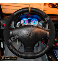 Peugeot 206 Dikme Direksiyon Kılıfı Alcantara Süet Mat Karbon Taba Yüzük ve Dikiş XR-XS-XT-GTI-İnce Kollu Tipler 1998-2003