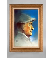 Altın Varaklı Paspartulu Çerçeveli Atatürk Tablo sd111
