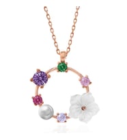 Aya Diamond Gümüş Rose Sallantılı Halka Kadın Küpe