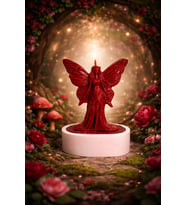 RED LARA CANDLE -el yapımı mum - (Kırmızı-Beyaz)