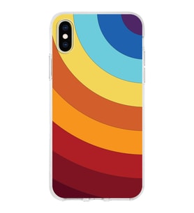 Apple iPhone XS Uyumlu Kapak Renk Cümbüşü Tasarımlı Şeffaf Silikon Kılıf
