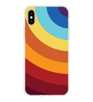 Apple iPhone XS Uyumlu Kapak Renk Cümbüşü Tasarımlı Şeffaf Silikon Kılıf