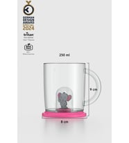 Renga Joy Fil Figürlü 250 ml Kulplu Tritan Bardak 222053 Pembe