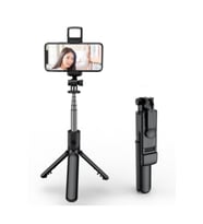 Pro Mini Öz Çekim Çubuğu Tripod Olabilen Bt Uzaktan Kumandalı  Işıklı Yeni Nesil