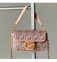 Kadın AA+ Kalite F Mini El ve Omuz Çantası (Pembe)