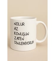 Semoş Kozmetik Az Konuşun Baskını Kupa Bardak Süblimasyon Baskı