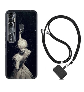Tecno Spark 6 6 Go 8C 8 Pro 7 7 Pro Kılıf Boyun Askılı Silikon Star Woman 1332