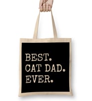 Best Cat Dad Ever 01 Bez Çanta Uzun Saplı