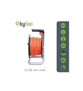 Makaralı Seyyar Uzatma Kablosu 3 x 1.5 mm² 50 m Turuncu 4 Lü Grup Priz