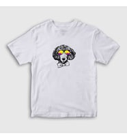 Presmono Unisex Çocuk Beyaz Poodle Dog Köpek T-Shirt 409850tt (Beyaz)