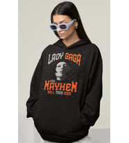 Tasarım Lady Gaga Baskılı Unisex Oversize Şarkıcı Hoodie