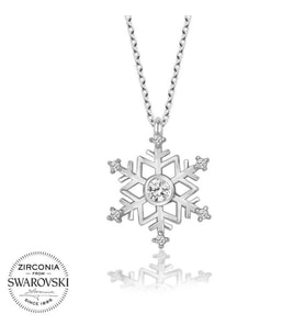 Swarovski Taşlı Gümüş Kartanesi Bayan Kolye