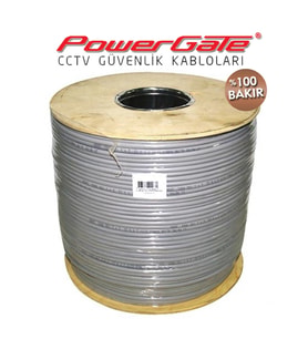 Powergate Pro 500mt, 2+1 (2x0,50+0,33) %100bakır, Cctv Güvenlik Kablosu