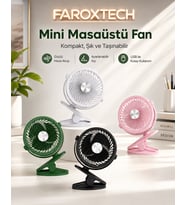 Klipsli Mini Masaüstü Fan – Ayarlanabilir Açılı USB’li Taşınabilir Vantilatör