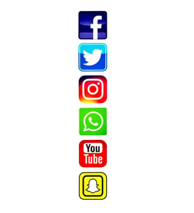 Sosyal Medya Sticker Seti Renkli 1.Sınıf Kaliteli Baskı (496026316)
