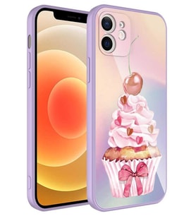 Apple iPhone 11 Kılıf Kamera Korumalı Renkli Tasarım Kadife İç Yüzey Silikon NO11