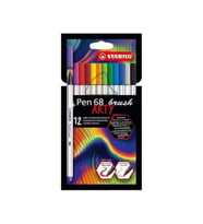 Stabilo Keçe Uçlu Boya Kalemi Pen 68 Brush Arty 12 Renk (Siyah)