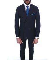 Jan Carlucci Kruvaze Slimfit  Drop 6 Takım (Lacivert)