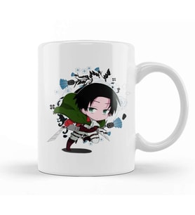 Chibi Levi Ackerman Kupa Bardak Porselen