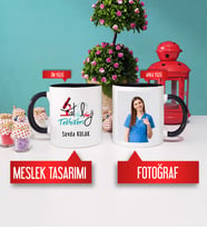 Patoloji Teknikeri Kupa Bardak Siyah Fotoğraflı
