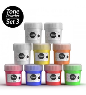 Tone Powder Epoksi Renk Pigmenti Seti Toz Sedefler Set 3 9x10 ml