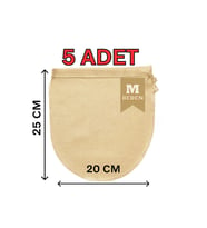 25x30 cm 5 Adet Organik Pamuk Süzme Kesesi Süt Bezi Çok Amaçlı Kese Süt Bezi Yoğurt Peynir