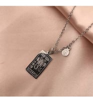 Kişiye Özel 925 Ayar Gümüş Akrep Burcu Tarot Kolye