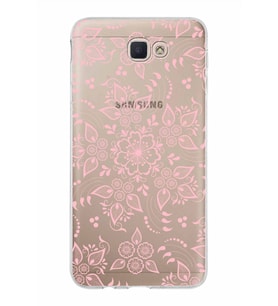 Samsung Galaxy J7 Prime Kapak Nostalji Desen Tasarımlı Şeffaf Silikon Kılıf