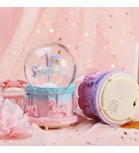 Orta Boy Işıklı Unicorn Kar Küresi
