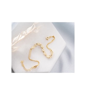 925 Ayar Gold Sıralı Yıldızlı Gümüş Bileklik