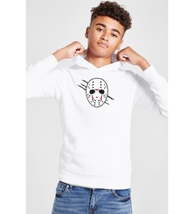 Jason Voorhees Facemask Beyaz Çocuk 3ip Kapşonlu Sweatshirt