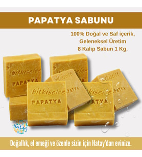 Bitkiselce Saf ve doğal içeriklerle Papatya Sabunu  950 gr (8 Kalıp)