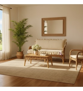 EL YAPIMI BULDAN YIKANMIS KETEN 4 TARAFI FIRFIRLI BANK MİNDERİ 110x50x5cm (Naturel)