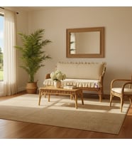 EL YAPIMI BULDAN YIKANMIS KETEN 4 TARAFI FIRFIRLI BANK MİNDERİ 110x50x5cm (Naturel)