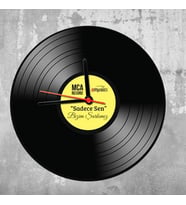 Müzik Plağı Tasarımlı Duvar Saati
