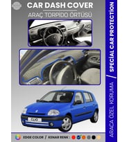 RENAULT CLIO 2 EKRANLI + ÇUKURLU (2001-2012) Torpido Örtüsü Ön Göğüs Koruma Torpido Koruma