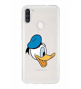 Samsung Galaxy A11   Kapak Donald Duck Tasarımlı Şeffaf Silikon Kılıf