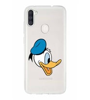 Samsung Galaxy A11   Kapak Donald Duck Tasarımlı Şeffaf Silikon Kılıf
