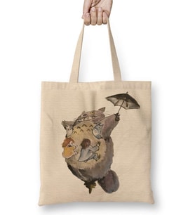 Totoro Takes Flight Bez Çanta Uzun Saplı