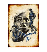 25cmX35cm Ahşap Tablo Boksör Muhammed Ali
